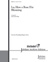 Lo How a Rose E'er Blooming Handbell sheet music cover